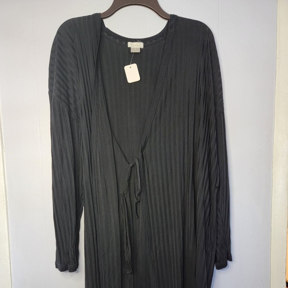 Chambers Silk Robe Black